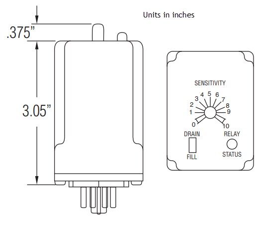 Mechanical Drawing - ATC Diversified Electronics LPC Liquid Level Pump Controllers